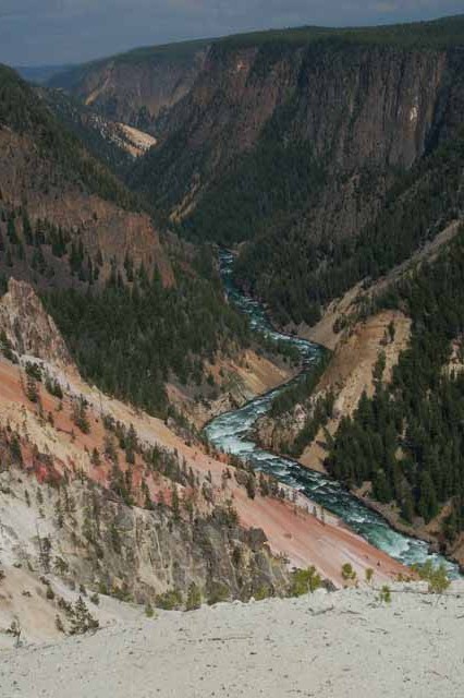 Canyon with mtns in background